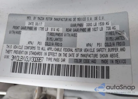 2018 Toyota Yaris Ia z USA, uszkodzony, nr VIN 3MYDLBYV3JY300967